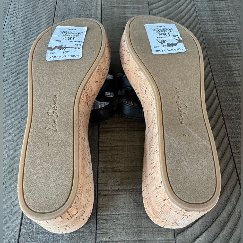 Sam Edelman Regis Leather Slip-On Wedge Sandal Women's Size 9.5 (NWT) - Picture 10 of 16